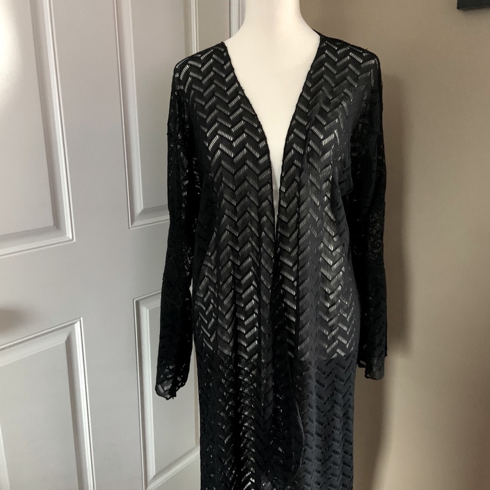 Black Mesh Duster